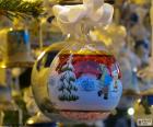 Рождественский бал стекла, украшенные Зимние мотивы